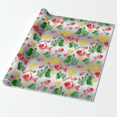 Funny Fishmas Stencil Naam en Bericht toevoegen Cadeaupapier (Uitgerold)