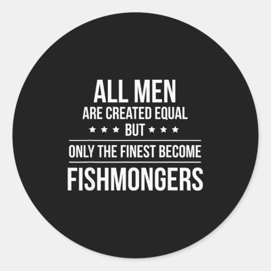 Funny Fishmonger Shirt_ Perfect Job & Work Gif Ronde Sticker (Voorkant)