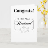 Funny fishy retirement for a fisherman kaart (Gele Bloem)