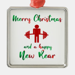 Funny Fitmas Merry kerstfitness Ornament