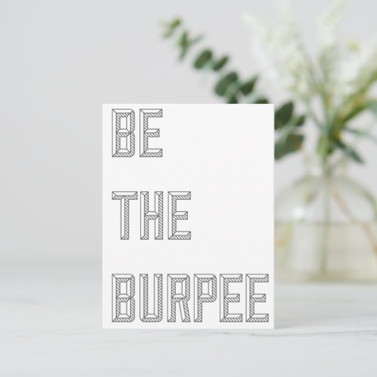 Funny Fitness Burpee Gym Humor Briefkaart (Staand voorkant)