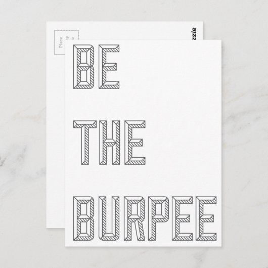 Funny Fitness Burpee Gym Humor Briefkaart (Voorkant / Achterkant)
