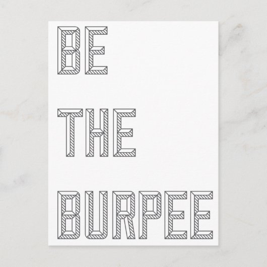 Funny Fitness Burpee Gym Humor Briefkaart (Voorkant)