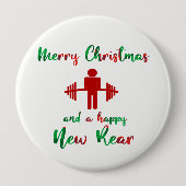 Funny Fitness Button voor kersttraining (Voorkant)