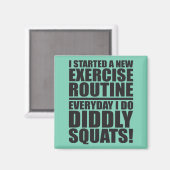 Funny Fitness Gym Magneet (Voorkant / Achterkant)