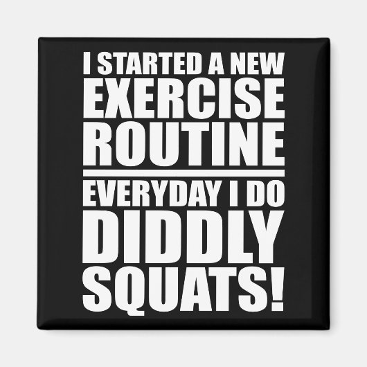 Funny Fitness Gym Magneet (Voorkant)