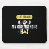 Funny Fitness Gym Rat I Lift Because My Girlfriend Muismat (Voorkant)