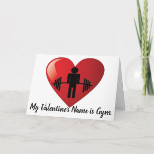 Funny Fitness Gym Valentijn Feestdagen Kaart