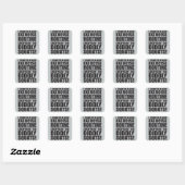 Funny Fitness Gym Vierkante Sticker (Vel)