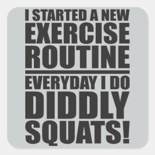 Funny Fitness Gym Vierkante Sticker