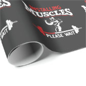 Funny Fitness Gym werkout en Weightlifter Cadeaupapier (Rol Hoek)