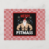 Funny Fitness - Met kerst Fitmas Gym Trainer Briefkaart (Voorkant)