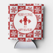 Funny Fitness - Met Kerstmis trainer Gym Blikjeskoeler (Voorkant)