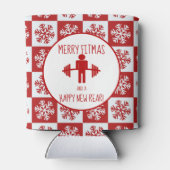 Funny Fitness - Met Kerstmis trainer Gym Blikjeskoeler (Achterkant)