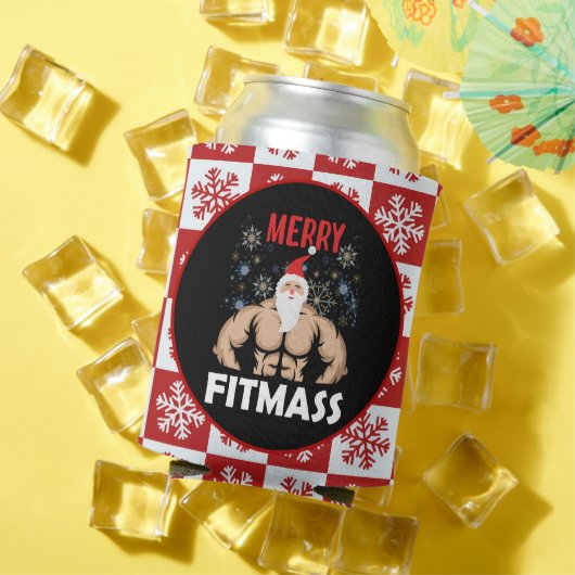 Funny Fitness - Met Kerstmis trainer Gym Blikjeskoeler (Insitu Zomer)