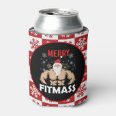 Funny Fitness - Met Kerstmis trainer Gym Blikjeskoeler (Blikje Voorkant)