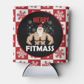 Funny Fitness - Met Kerstmis trainer Gym Blikjeskoeler (Voorkant)