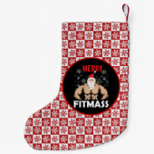 Funny Fitness - Met Kerstmis trainer Gym Kleine Kerstsok (Achterkant)