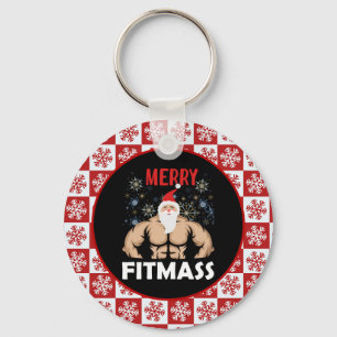Funny Fitness - Met Kerstmis trainer Gym Sleutelhanger