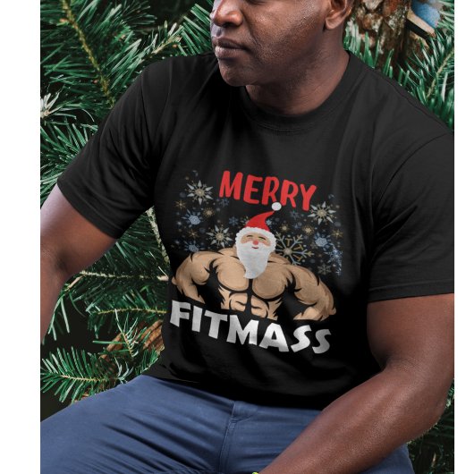 Funny Fitness - Met Kerstmis trainer Gym T-shirt