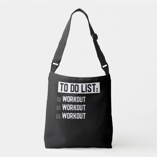 Funny Fitness Motivatie Gezegde Crossbody Tas (Voorkant)