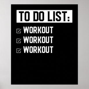 Funny Fitness Motivatie Gezegde Poster