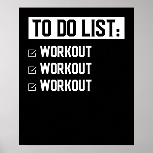 Funny Fitness Motivatie Gezegde Poster (Voorkant)