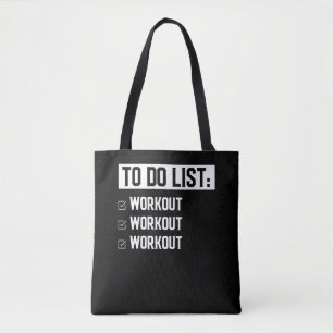 Funny Fitness Motivatie Gezegde Tote Bag