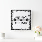 Funny Fitness Quote: Ik ontmoet me in de bar Vierkante Klok (Huis)