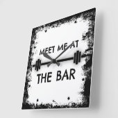 Funny Fitness Quote: Ik ontmoet me in de bar Vierkante Klok (Hoek)