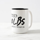 Funny Fitness Tweekleurige Koffiemok (Voorkant rechts)