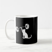 Funny Fitness Weight Strength Gym Cat Lifting For  Koffiemok (Links)