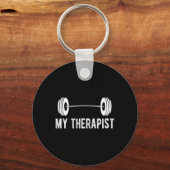 Funny Fitness Weight Strength Gym My Therapist  Sleutelhanger (Voorkant)