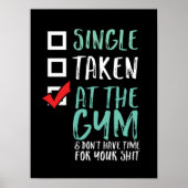 Funny Fitness Workout Enkelen genomen op Gym Poster (Voorkant)