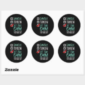 Funny Fitness Workout Enkelen genomen op Gym Ronde Sticker (Vel)