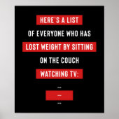 Funny Fitness Workout Inspirerend Joke Poster (Voorkant)