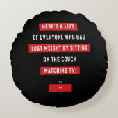 Funny Fitness Workout Inspirerend Joke Rond Kussen (Voorkant)