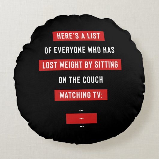 Funny Fitness Workout Inspirerend Joke Rond Kussen (Voorkant)