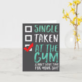 Funny Fitness Workout Single Taken At The Gym  Kaart (Gele Bloem)