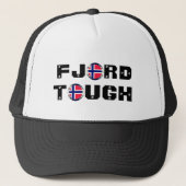 Funny "Fjord Tough" & Noorse vlag Trucker Pet (Voorkant)