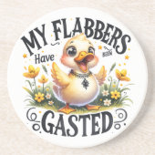 Funny Flabbergasted Duck Coaster Zandsteen Onderzetter (Voorkant)