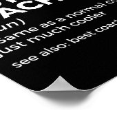 Funny Flag Football Coach Definition Beste coach E Poster (Hoek)