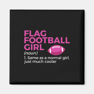 Funny Flag Football Girl Definition Magneet