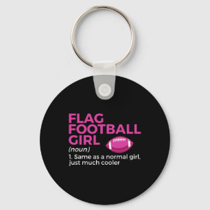 Funny Flag Football Girl Definition Sleutelhanger