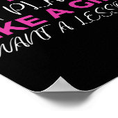 Funny Flag Football Girl Poster (Hoek)