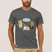 Funny Flaming Marshmallow T-shirt (Voorkant)