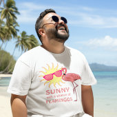 Funny Flamingo Beach Weather Forecast T-shirt