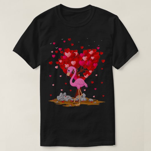 Funny Flamingo Bird Lover Flamingo Valentine's Day T-shirt (Design voorkant)