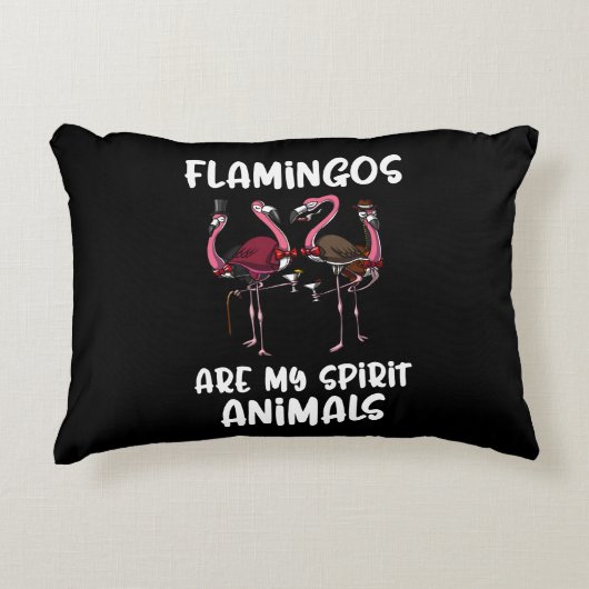 Funny Flamingo Birds Spirit Animal Accent Kussen (Voorkant)