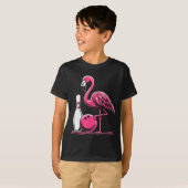 Funny Flamingo Bowling N Bowl Bowler  T-shirt (Voorkant volledig)
